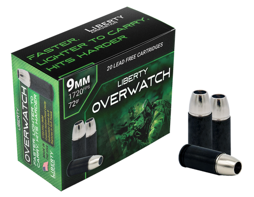 Liberty Ammunition OverWatch Defense 9mm, 72gr, OCD, 20Bx/50Cs - Ammo | The Gun Shop