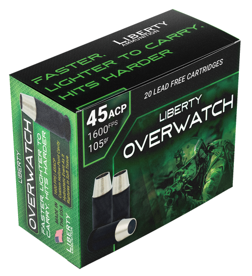 Liberty Ammunition OverWatch Defense 45 ACP, 105gr, OCD, 20rd Box - Ammo | The Gun Shop
