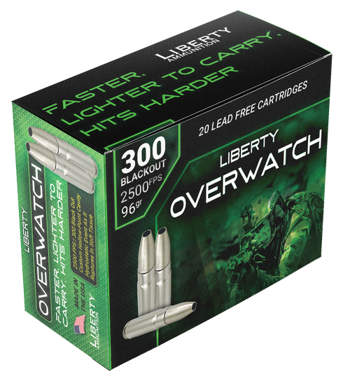 Liberty OverWatch Hunting 300 Blackout, 96gr, OCD, 20Bx/50Cs - Ammo | The Gun Shop