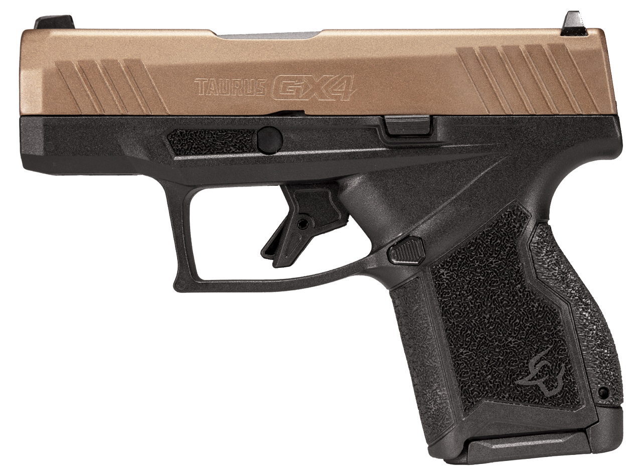 Taurus GX4, 9mm, 3" Satin Black Barrel, Midnight Bronze Serrated Slide, 11rd - Concealed Carry Guns | The Gun Shop