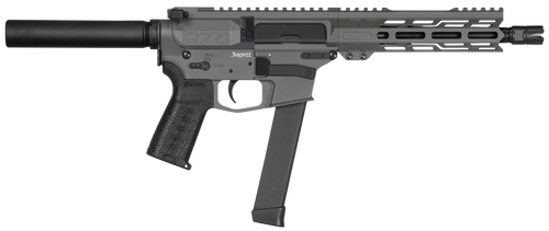 CMMG Banshee MKGs 9mm, 8" Threaded Barrel 1/2x28, Linear Comp, Cerakote Tungsten, M-Lok, Pistol Tube, 33rd, Accepts Glock Style Magazine - AR-15 Pistols | The Gun Shop