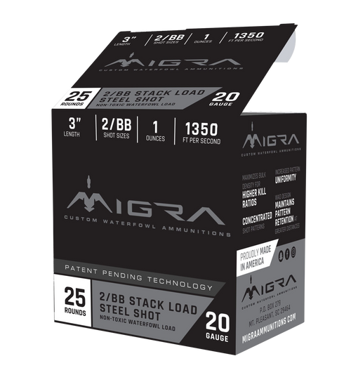 Migra Combinational 20 Ga, 3", 1 oz, 4/6 Steel Shot, 25rd Box - Ammunition | The Gun Shop