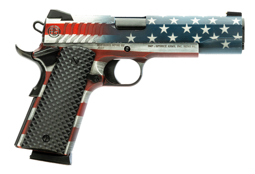 GForce Balistik Defense Adam 9mm, 4.38" Barrel, USA Flag Cerakote, 9rd - 1911 Guns | The Gun Shop