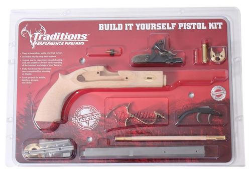 Traditions Trapper Pistol Kit 50 Caliber, Disassembled, Wood Frame/Grip - New for 2023 | The Gun Shop