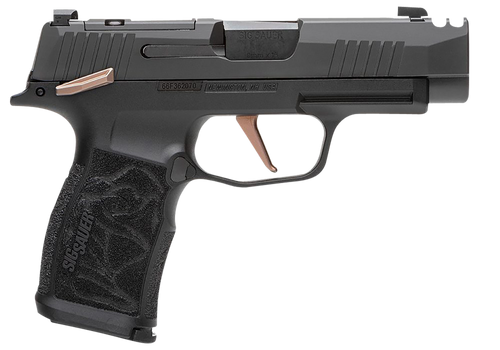 Sig Sauer P365XL Rose 9mm, 3.1" Barrel, Black, Rose Engraved Grips, 10rd - Firearm | The Gun Shop