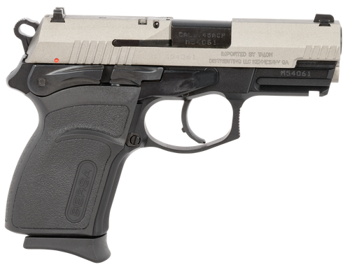 Bersa TPR Compact 45 ACP, 3.5" Barrel, Black, Nickel Slide, 7rd - Firearm | The Gun Shop