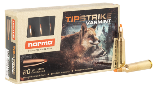 Norma Tipstrike 22-250 Remington, 55gr, Polymer Tip, 20rd Box - Ammo | The Gun Shop
