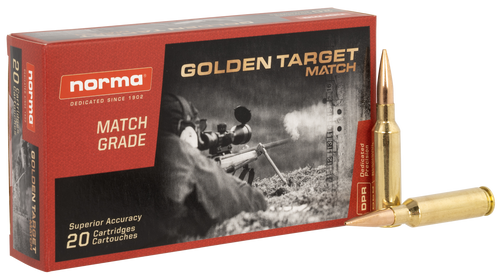 Norma Golden Target Match 6.5 Creedmoor, 143gr, Boat Tail Hollow Point, 20rd Box - Ammo | The Gun Shop