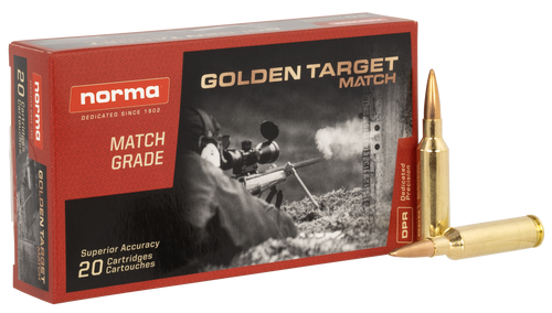 Norma Golden Target Match 6mm Creedmoor, 107gr, Hollow Point Boat-Tail, 20rd Box - Ammo | The Gun Shop