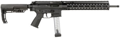 B&T SPC9 9mm, 16" Threaded Barrel, Black, Front/Rear Flip Sights, 30rd - B&T | The Gun Shop
