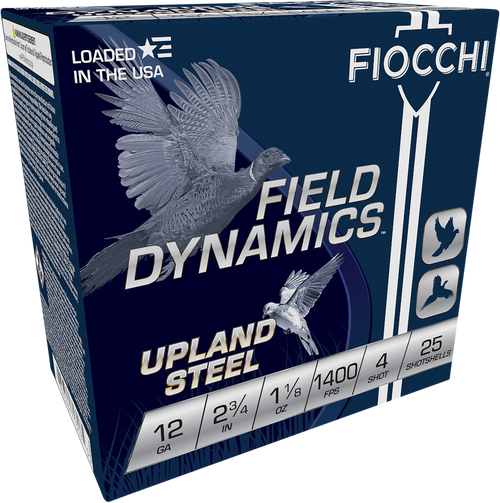 Fiocchi Field Dynamics 12 Ga, 2.75", 1 1/8 oz, 4 Shot, 25rd Box - Ammo | The Gun Shop