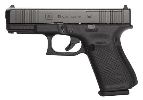 Glock G19 Gen5 MOS 9mm, 4.02" Barrel, Black, MOS Cut, 15rd - Firearm | The Gun Shop