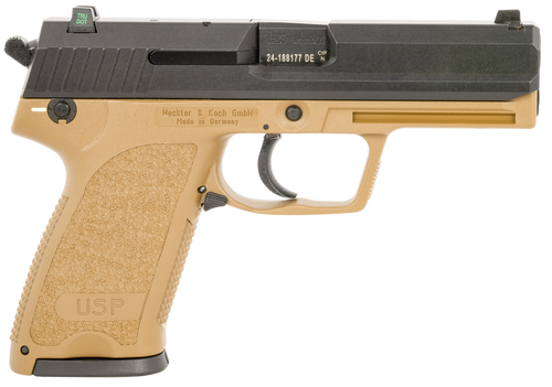 HK USP9 Tactical 9mm, 4.86" Barrel, Flat Dark Earth, 10rd - Firearm | The Gun Shop