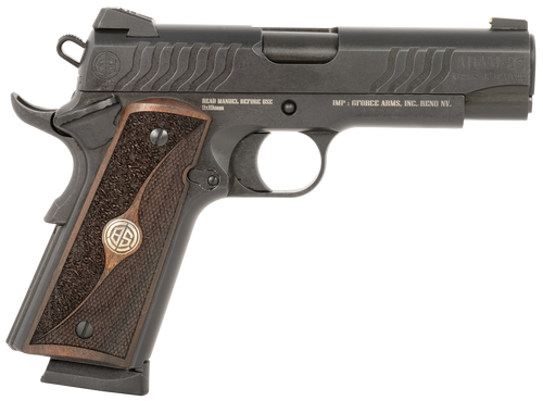 GForce Balistik Defense Adam 1911 9mm, 5" Barrel, Black, Walnut Grip, 9rd - 1911 Guns | The Gun Shop