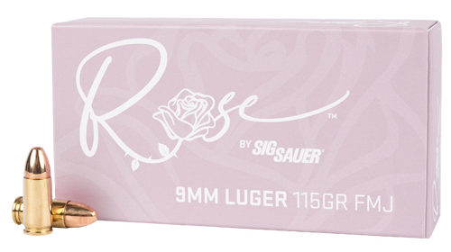 Sig Sauer Rose 9mm Ammo, 115gr, Full Metal Jacket, 50rd Box - Ammo | The Gun Shop