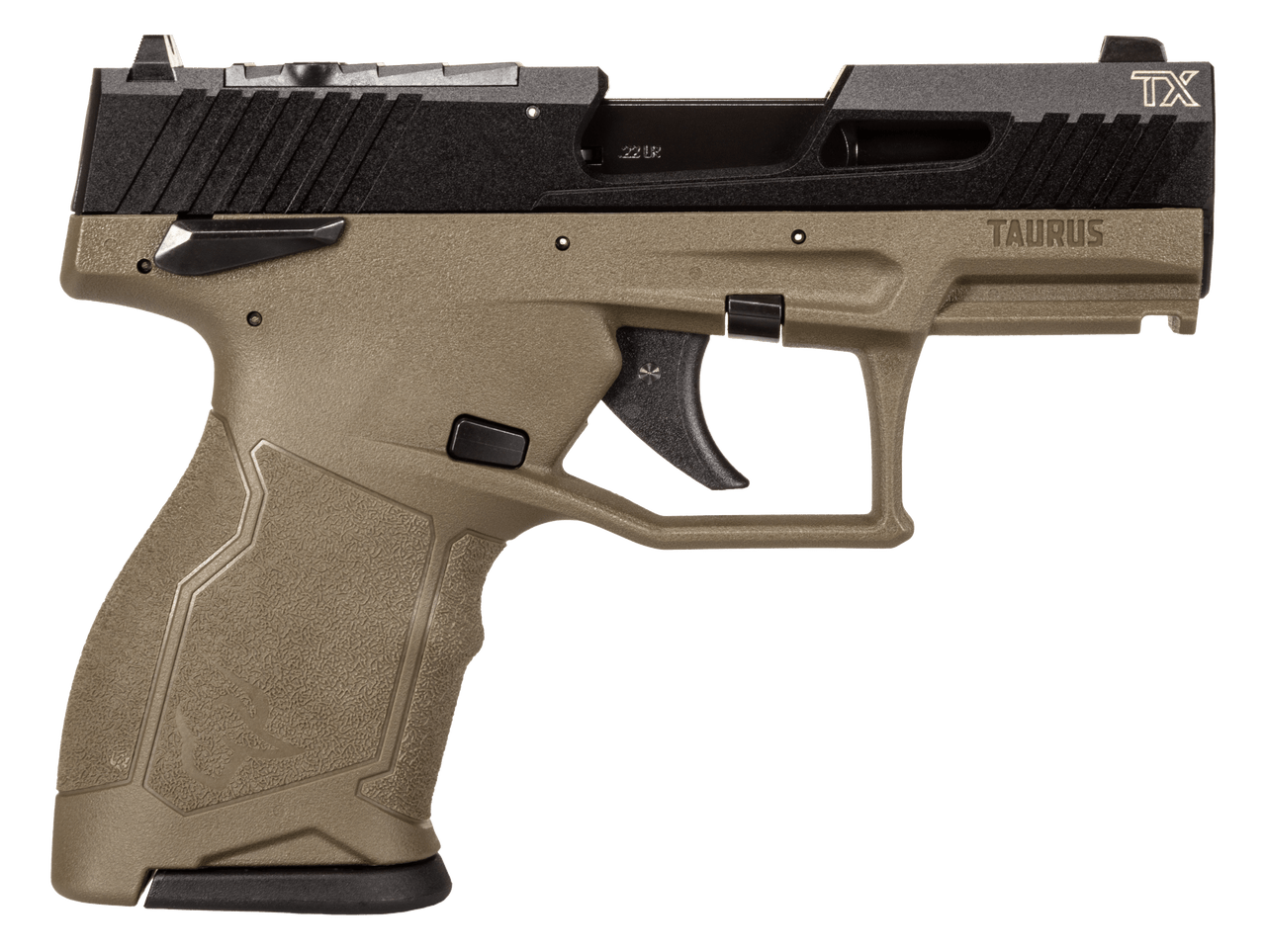 Taurus TX22C 22 LR, 3.6" Barrel, Olive Drab Green Frame, Black Slide, 10rd - Taurus | The Gun Shop