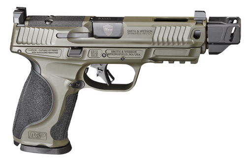 Smith & Wesson M&P M2.0 Spec Series 9mm, 4.8" Barrel, Compensator, Olive Drab Green, 23rd - Firearm | The Gun Shop