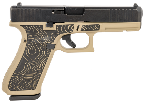 Glock 17 Gen 5 9mm, 4.5" Barrel, Flat Dark Earth, Topography Grip, 17rd - Concealed Carry Guns | The Gun Shop