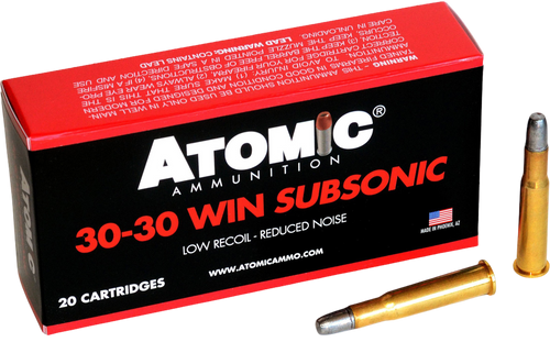 Atomic Subsonic 30-30 Winchester, 165gr, Lead Round Nose Flat Point, 20rd Box - Ammo | The Gun Shop