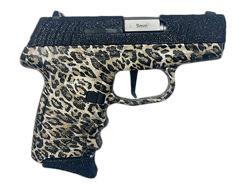 SCCY DVG-1 9mm, 3.1" Barrel, Black Glitter Slide, Black Leopard Frame, 10rd - Concealed Carry Guns | The Gun Shop