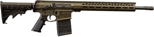 Live Free Battle Rifle 7.62x51mm, 18" Threaded Barrel, Olive Drab Green Cerakote, M-Lok Handguard, 10rd - AR-10 Rifles | The Gun Shop
