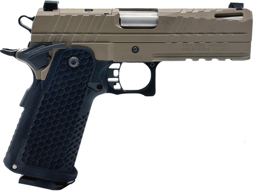 LFA Appollo 11 Compact 9mm, 3.5" Barrel, Optics Ready, Flat Dark Earth, 17rd - 1911 Guns | The Gun Shop