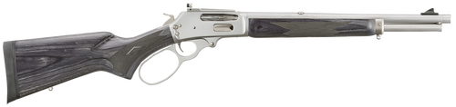 Marlin 336 Trapper Series 30-30 Winchester, 16.17" Threaded Barrel, Silver, Black Laminate Stock, 5rd - Firearm | The Gun Shop