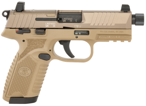 FN 502 Tactical 22 LR, 4.6" Threaded Barrel, Flat Dark Earth, Optic Ready, 10rd - Firearm | The Gun Shop