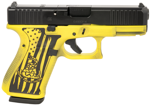 Glock G19 Gen 5 MOS 9mm, 4" Barrel, Black Slide, Gasdon Flag Frame, 15rd - Firearm | The Gun Shop