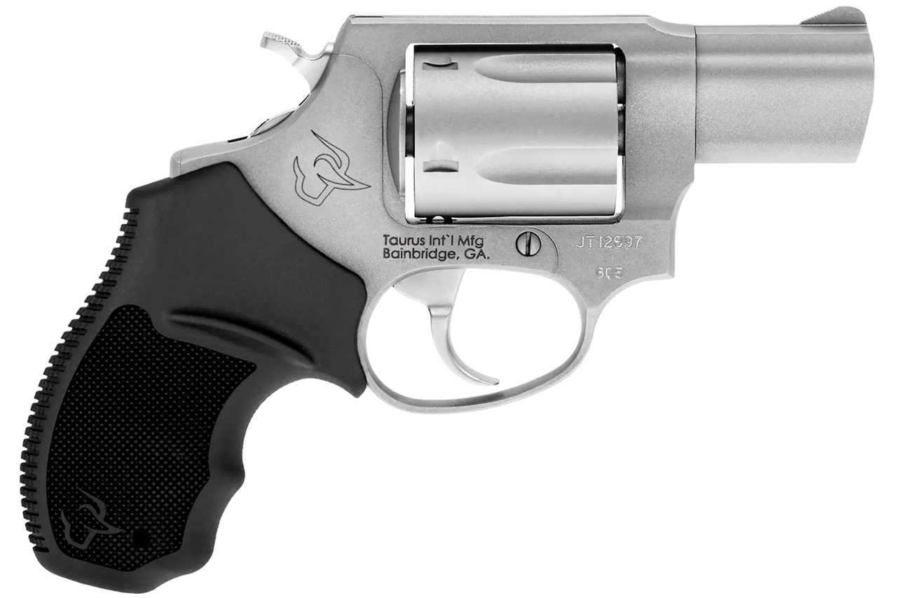 Taurus 605 357 Magnum/38 Special +P, 2" Barrel, Stainless Steel Frame, Black Grip, 5rd - Taurus | The Gun Shop