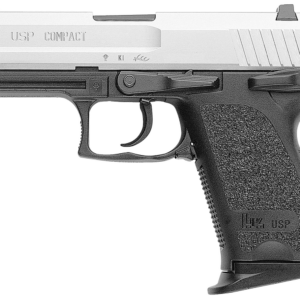 HK USP9 Compact Stainless (V1) DA/SA, safety/decocking lever on left, two 10rd magazines