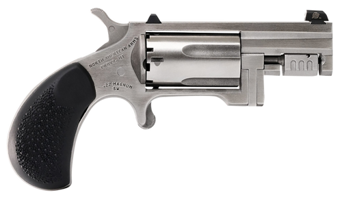 North American Arms Sentinel 22 WMR, 1.625" Barrel, Silver, Rubber Grip, 5rd - Firearm | The Gun Shop