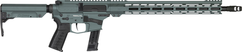 CMMG Resolute MK17 9mm, 16.1" Taper Threaded Barrel, Charcoal Green Cerakote, CMMG RipStock, 33rd - AR-15 Rifles | The Gun Shop