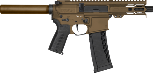 CMMG Banshee MK4 22 LR, 4.5" Taper Threaded Barrel, Midnight Bronze Cerakote, Pistol Tube, 25rd - AR-15 Pistols | The Gun Shop