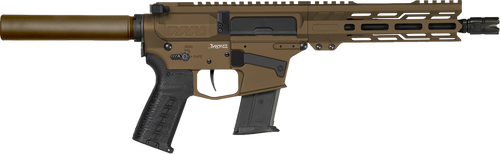 CMMG Banshee MK57 5.7x28mm, 8" Taper Threaded Barrel, Midnight Bronze Cerakote, Pistol Tube, 20rd - AR-15 Pistols | The Gun Shop