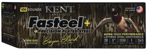 Kent Cartridge Fasteel South Exclusive Bayou Blend 20 Ga, 3", 1 oz, 3x5 Shot, 200rd Case - Ammunition | The Gun Shop