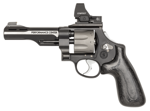 Smith & Wesson Performance Center 327 WR 9mm, 5" Barrel, Black Laminate, Vortex Compdot Red Dot, 8rd - Firearm | The Gun Shop