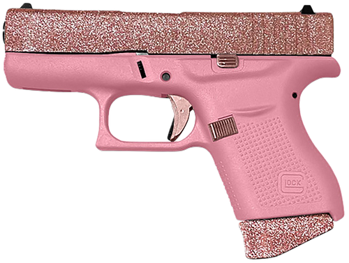 Glock G43x MOS 9mm, 3.41" Barrel, Glamour Mock Up, Pink Frame, 10rd - Firearm | The Gun Shop