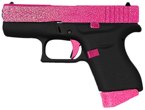 Glock G43X MOS 9mm, 3.41" Barrel, Pixie Mock Up Cerakote, Black Frame, 10rd - Firearm | The Gun Shop