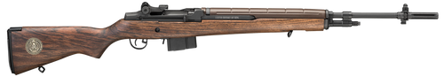 Springfield M1A 50th Ann. Limited 308 Win, 22" Barrel, Flash Supp, Bayonet Lug, Matte Black, Adj Sights, Walnut Inlet 50th Ann. Medallion, 2 Stage Nat. Match Trig, 10rd Mag - Collector Guns | The Gun Shop
