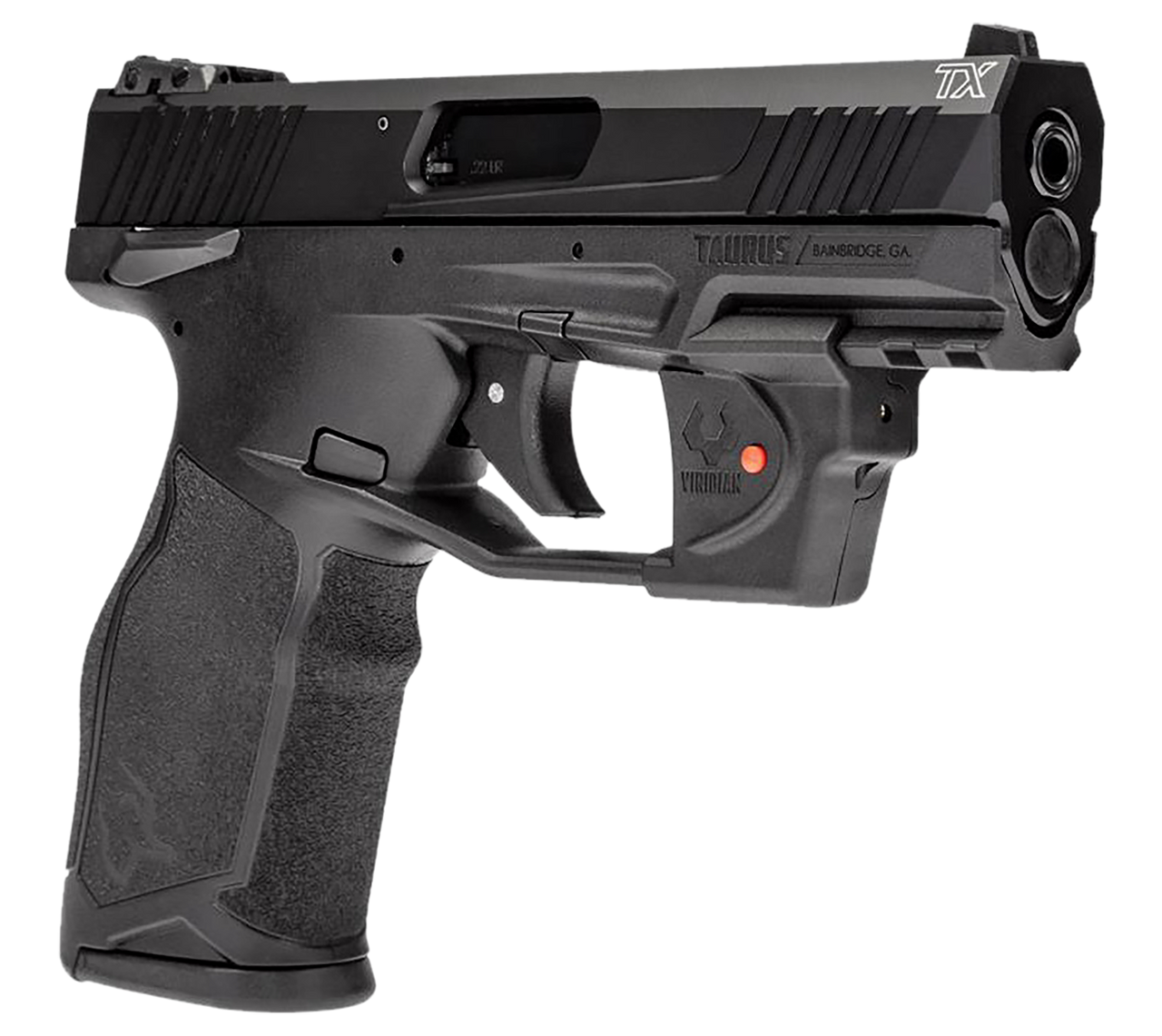Taurus TX22 22 LR, 4" Threaded Barrel, Black, Viridian Laser, 16rd - Taurus | The Gun Shop