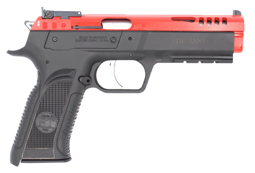 Tanfoglio Defiant Force 22 LR, 4.4" Threaded Barrel, Red Slide, Black Frame, 10rd - Firearm | The Gun Shop