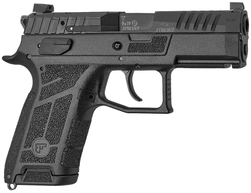CZ P-09C Nocturne Compact 9mm, 3.74" Barrel, Matte Black, Optics Ready Slide, Holosun K and RMS Footprint, Contrast Luminescent 3 Dot Sights, Manual Safety, 10rdx2 Mags - CZ USA | The Gun Shop