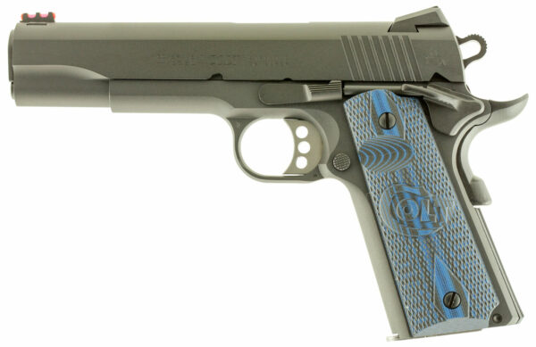 Colt Competition Govt 1911, 38 Super, 5" Barrel G10 Blue Grip NovakSights 9rd Mag