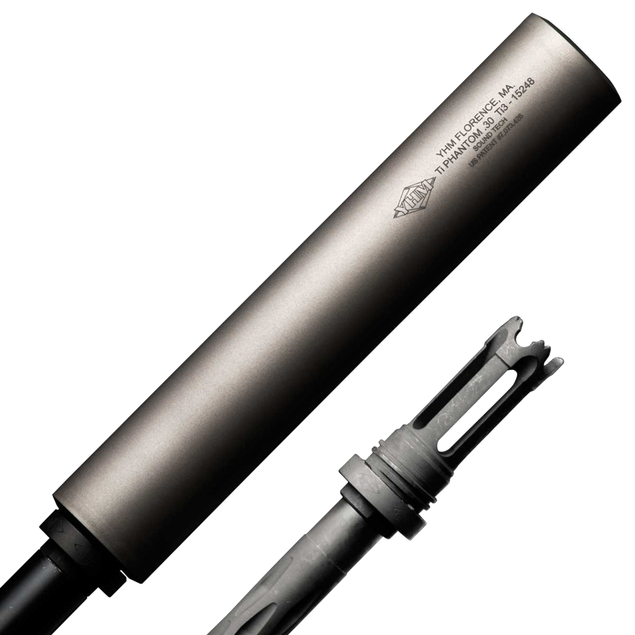 YHM Phantom TITANIUM 7.62 Quick Detach Sound Suppressor