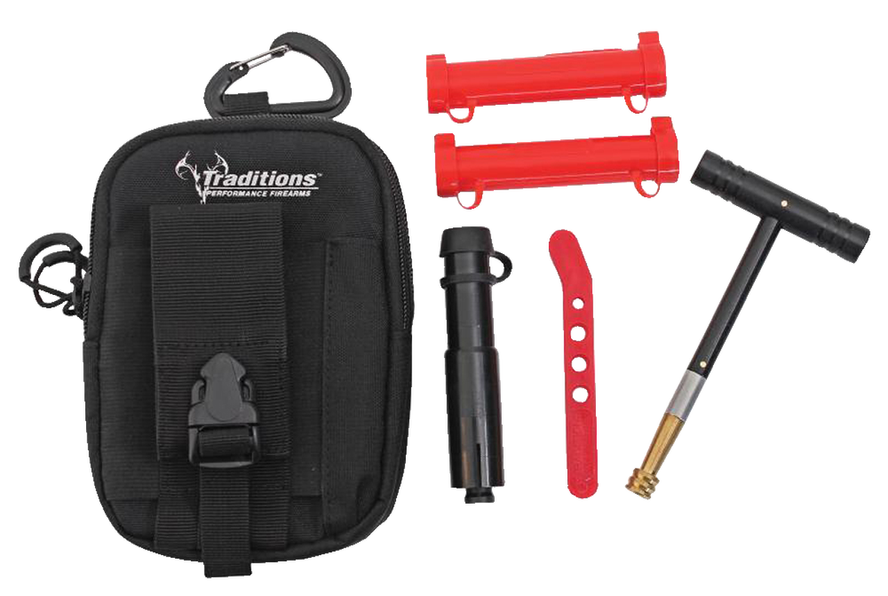 Traditions Field Shooter's Kit with Belt Pouch, Shooting Kit Black