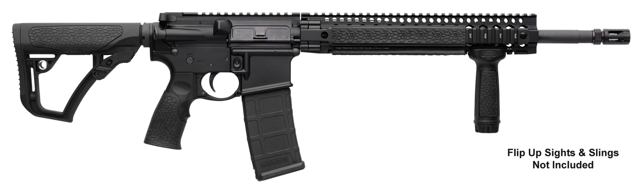 Daniel Defense M4 Carbine V5 Government Profile AR-15 5.56/223 16" Chrome-Moly Barrel No Sights Daniel Defense Flash Suppressor Daniel Defense Buttstock/Pistol Grip/Vertical Grip 30 Rounds