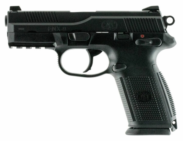 FN LE FNX-9 9mm Single/Double 4" 17rd Black Interchangeable Backstrap Grip Polymer Frame Black Stainless Steel Slide