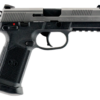 FN LE FNX-45 45 Automatic Colt Pistol (ACP) Single/Double 4.5", Black Interchangeable Backstrap Grip Black Polymer Frame Stainless Steel Slide, 15 rd