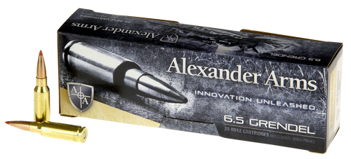Alexander Arms 6.5 Grendel, 129gr, Hornady Super Shot Ballistic Tip, 20rd Box - Alexander Arms | The Gun Shop